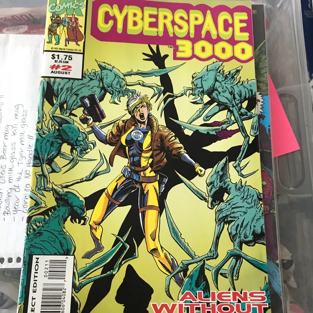 Cyberspace 3000 Comic Book #2 - Bright Yellow & Teal Cover